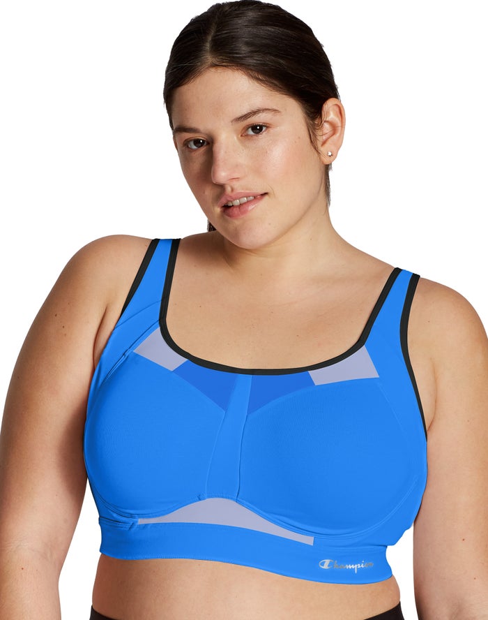 Champion Womens Sports Bra NZ - Plus Motion Control Underwire Blue ( 4721-WGQDN )